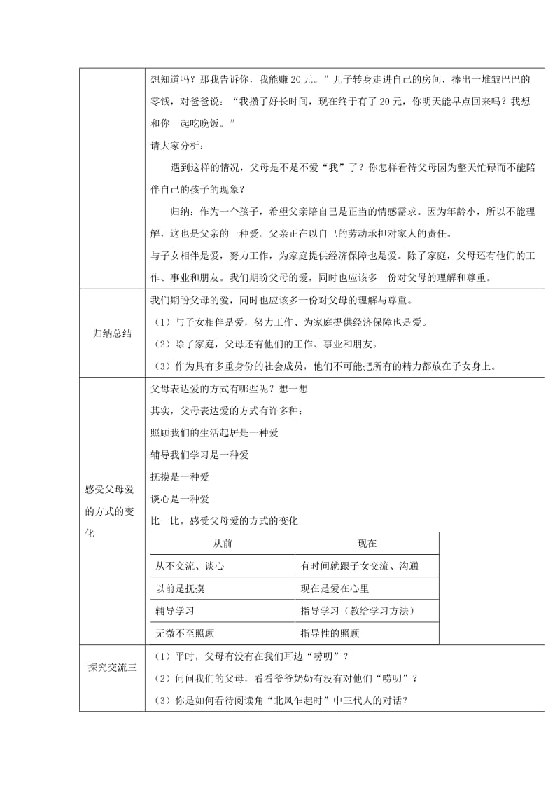 八年级道德与法治上册 第一单元 成长的空间 第一课 相亲相爱一家人 第2框 他们这样做的原因教学设计 人民版.doc_第2页