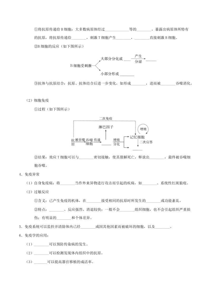 2018-2019学年高中生物 专题2.4 免疫调节试题 新人教版必修3.doc_第2页