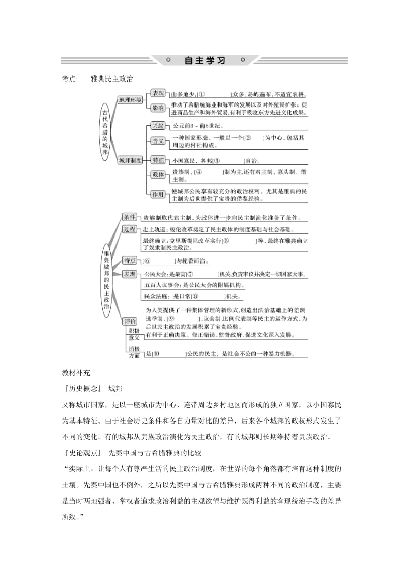 2019届高考历史一轮复习 第二单元 西方政治文明的演进 第4讲 古希腊和古罗马的政治制度学案 岳麓版.doc_第2页