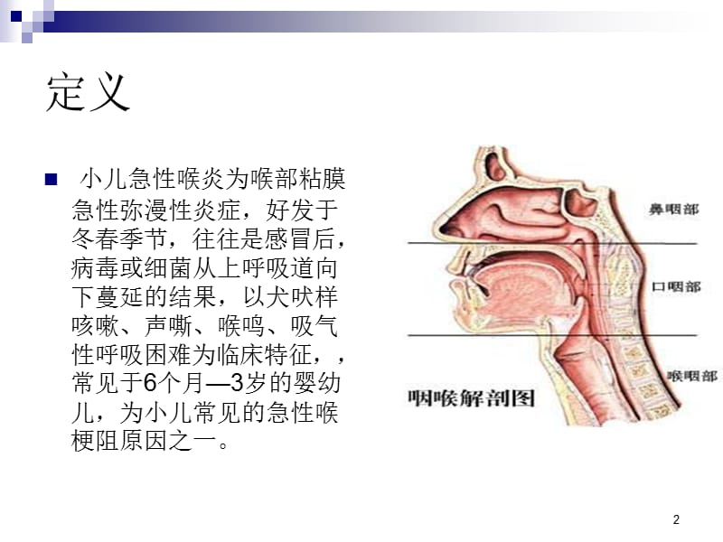 小儿急性喉炎的护理ppt课件_第2页
