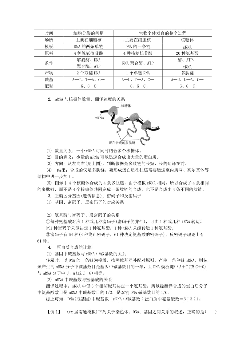 2019-2020年高中生物第十三讲基因及其表达学案苏教版必修.doc_第2页