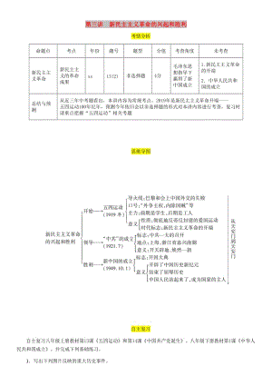 中考?xì)v史總復(fù)習(xí) 第一編 教材考點(diǎn)速查 第二部分 中國(guó)近現(xiàn)代史 第三講 新民主主義革命的興起和勝利試題.doc