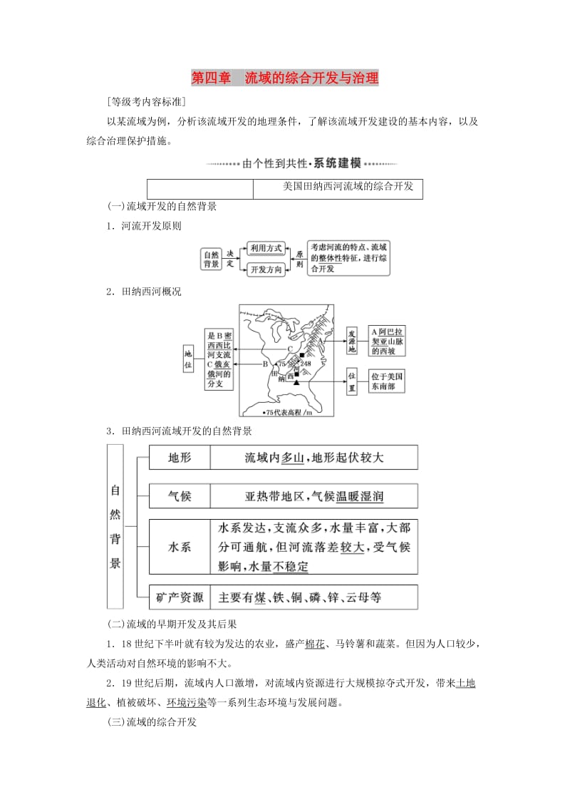 （新课改省份专用）2020版高考地理一轮复习 模块三 区域发展 第四章 流域的综合开发与治理学案（含解析）.doc_第1页