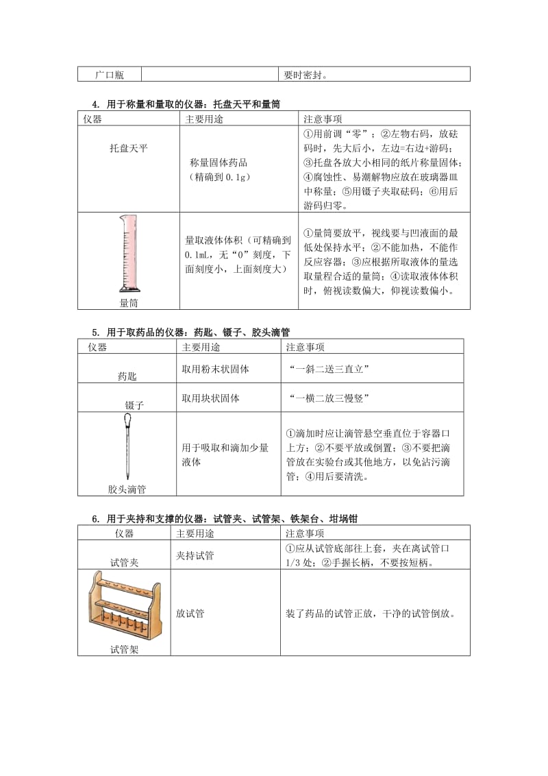 通用版中考化学重难点易错点复习讲练常见实验仪器的归类剖析含解析.doc_第2页