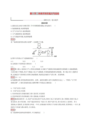 2018-2019高中地理 第二章 地球上的大氣 2.1 冷熱不均引起大氣運(yùn)動(dòng)同步配套練習(xí) 新人教版必修1.doc