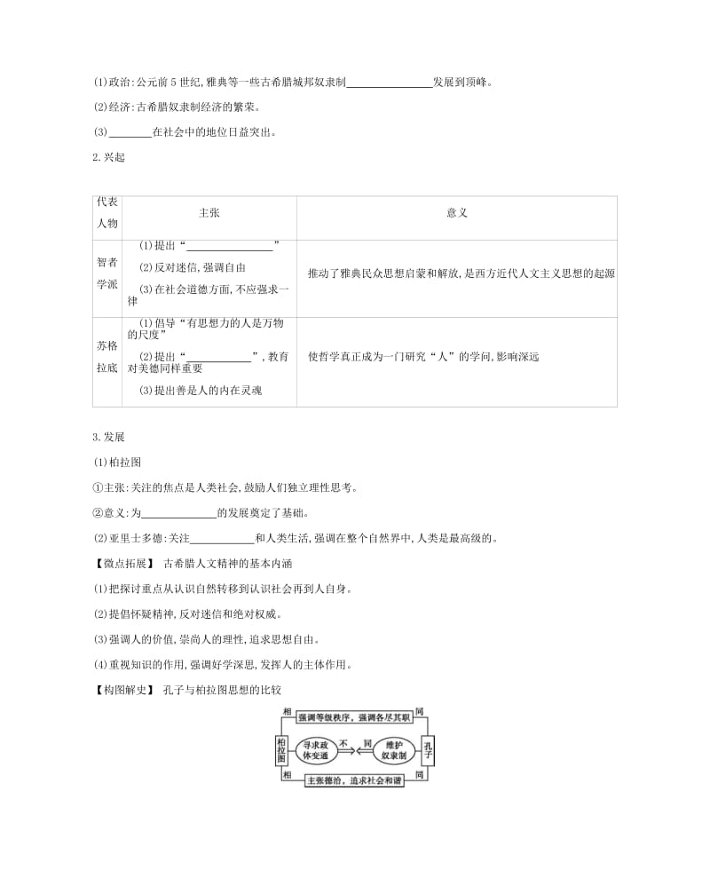 2019年高考历史一轮复习 第13单元 西方人文精神的起源及其发展学案 新人教版.docx_第2页