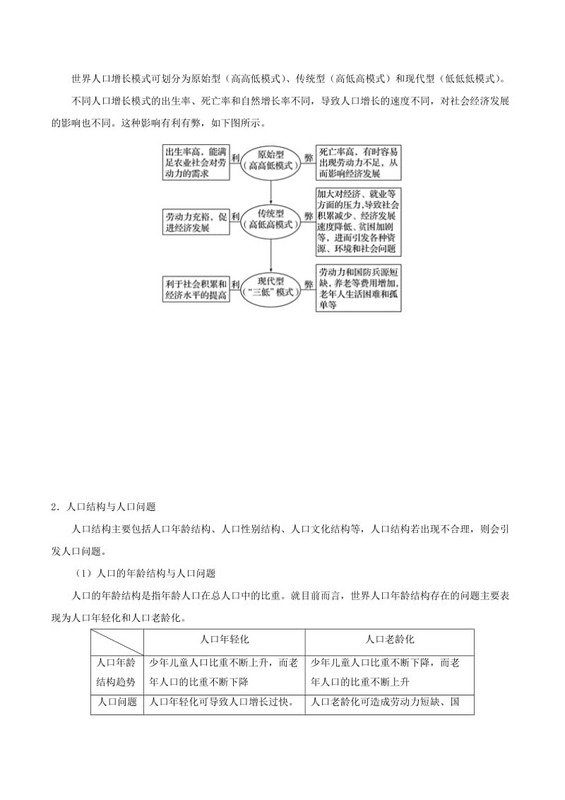 2019年高考地理 高频考点解密 专题08 人口与城市.doc_第3页