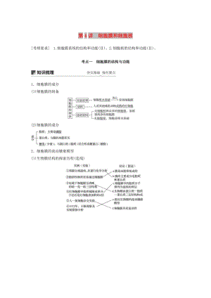 （人教通用）2020版高考生物大一輪復習 第二單元 細胞的基本結構和物質的運輸 第4講 細胞膜和細胞核講義.docx