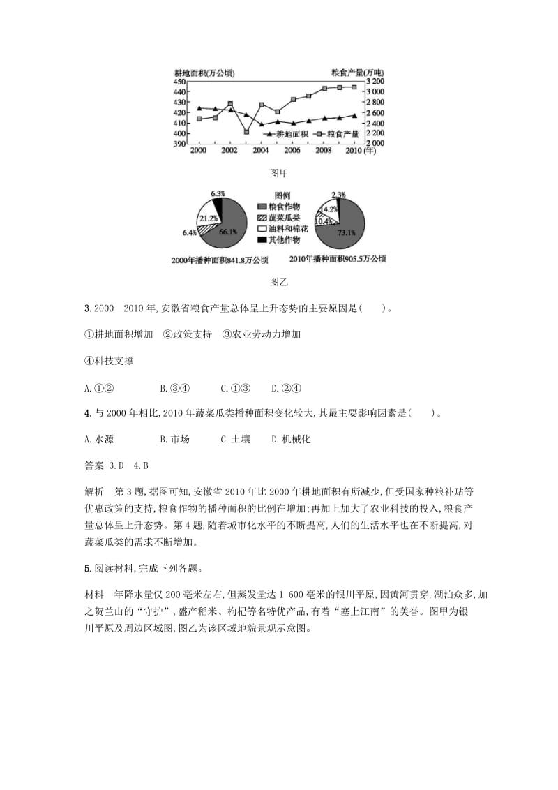 2018版高中地理 第三章 区域产业活动 3.2 农业区位因素与农业地域类型练习 湘教版必修2.doc_第2页