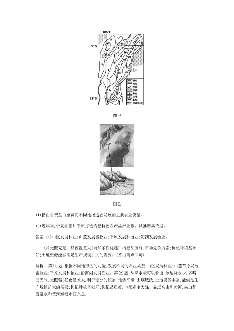 2018版高中地理 第三章 区域产业活动 3.2 农业区位因素与农业地域类型练习 湘教版必修2.doc_第3页