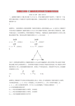 2019高考物理大二輪復習 專題三 電場和磁場 專題能力訓練9 磁場性質(zhì)及帶電粒子在磁場中的運動.doc