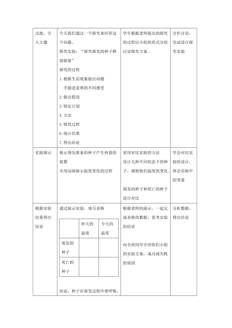 七年级生物上册 3.7.1《能量的释放和利用》第2课时教案 （新版）苏科版.doc_第2页