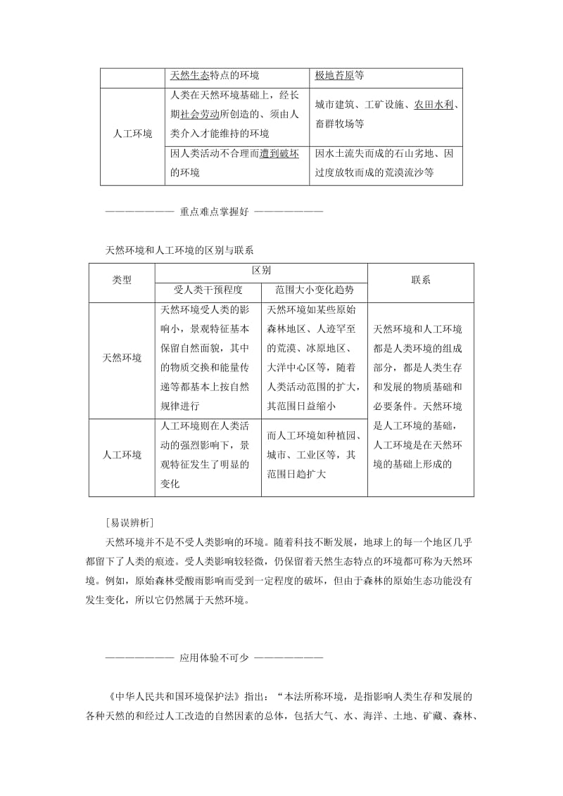 2019-2020年高中地理 第一章 环境与环境问题 第一节 我们周围的环境教学案 新人教版选修6.doc_第2页