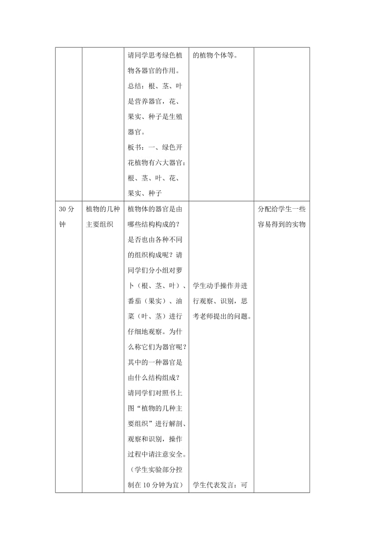 七年级生物上册 2.2.3《植物体的结构层次》教案1 （新版）新人教版.doc_第3页