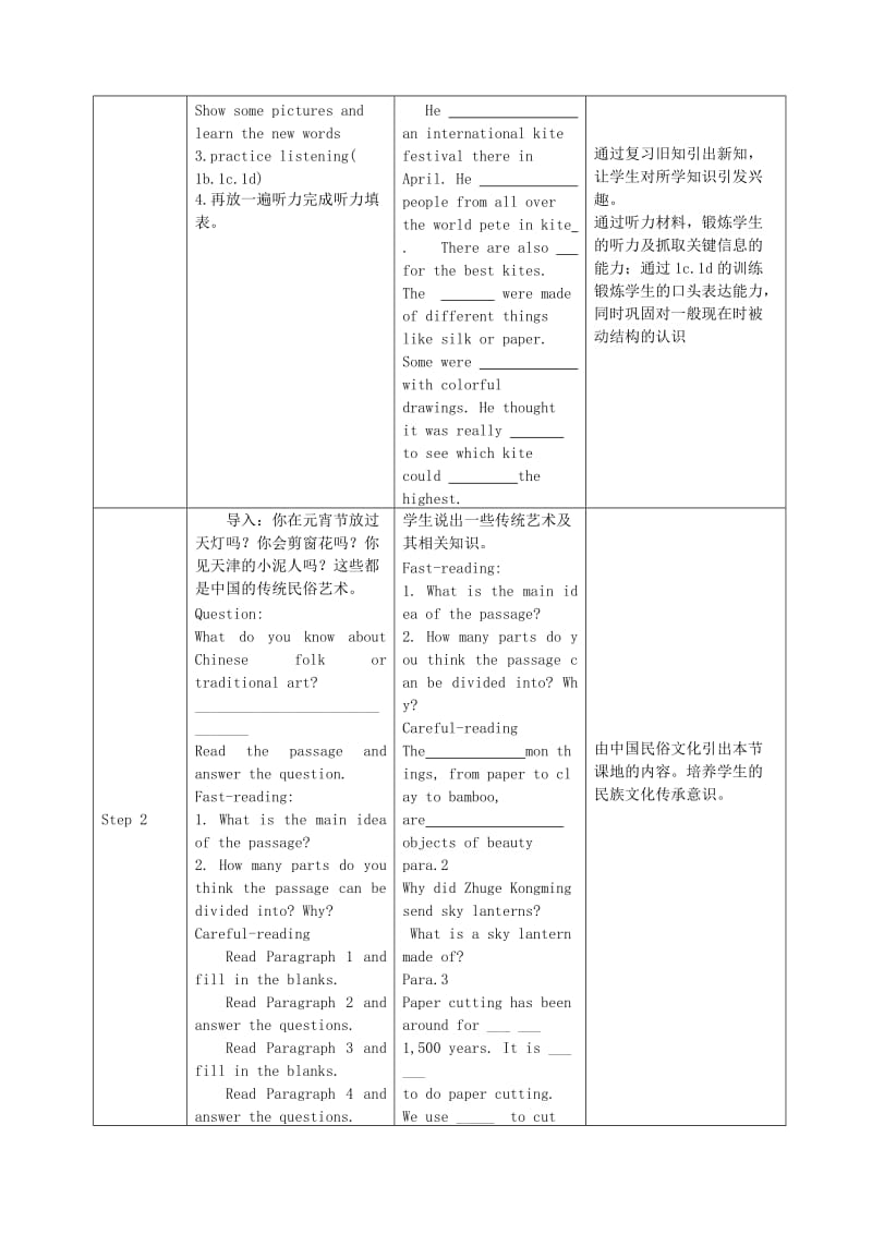 九年级英语全册 Unit 5 What are the shirts made of Section B教学设计 人教新目标版.doc_第2页