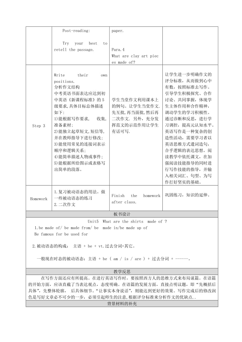 九年级英语全册 Unit 5 What are the shirts made of Section B教学设计 人教新目标版.doc_第3页