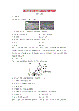 2017-2018學(xué)年高中地理 第一單元 區(qū)域地理環(huán)境與人類活動 第二節(jié) 自然環(huán)境和人類活動的區(qū)域差異優(yōu)化練習(xí) 魯教版必修3.doc