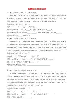 安徽省2019年中考語(yǔ)文 專題復(fù)習(xí)二 語(yǔ)段綜合訓(xùn)練.doc