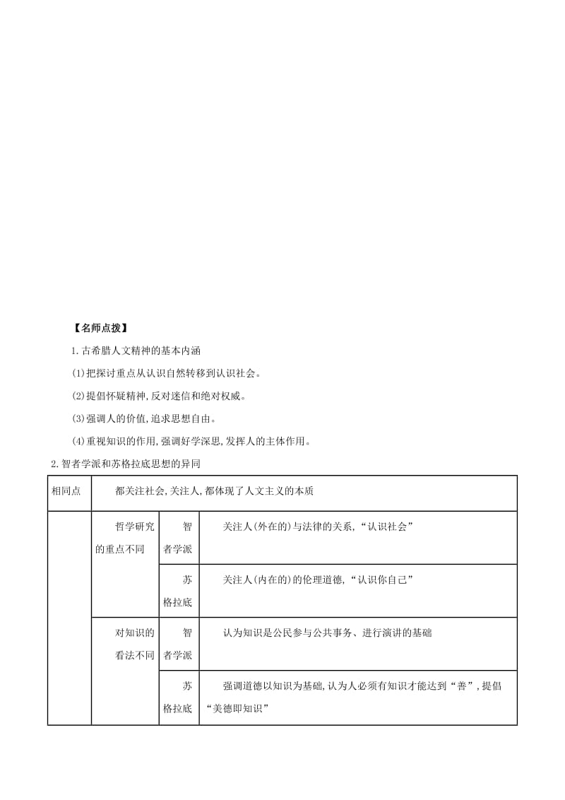 2019年高考历史 文化史考点精练 专题05 西方人文思想的起源.doc_第2页