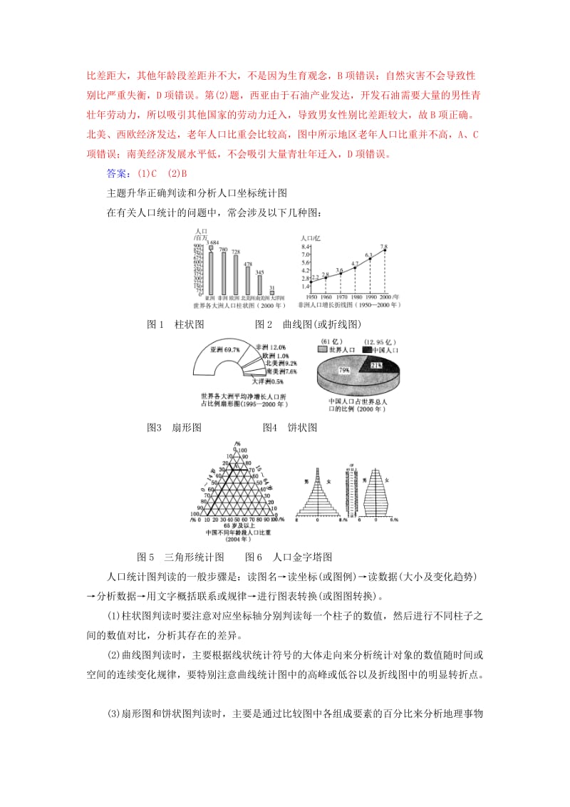 2018-2019年高中地理 第一章 人口的变化章末总结提升练习 新人教版必修2.doc_第2页