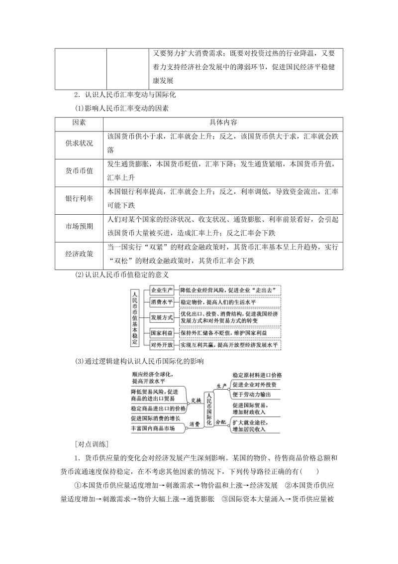 （新课改省份专用）2020高考政治一轮复习 第一模块 经济生活 第一单元 生活与消费单元综合 提能增分讲义（含解析）.doc_第2页