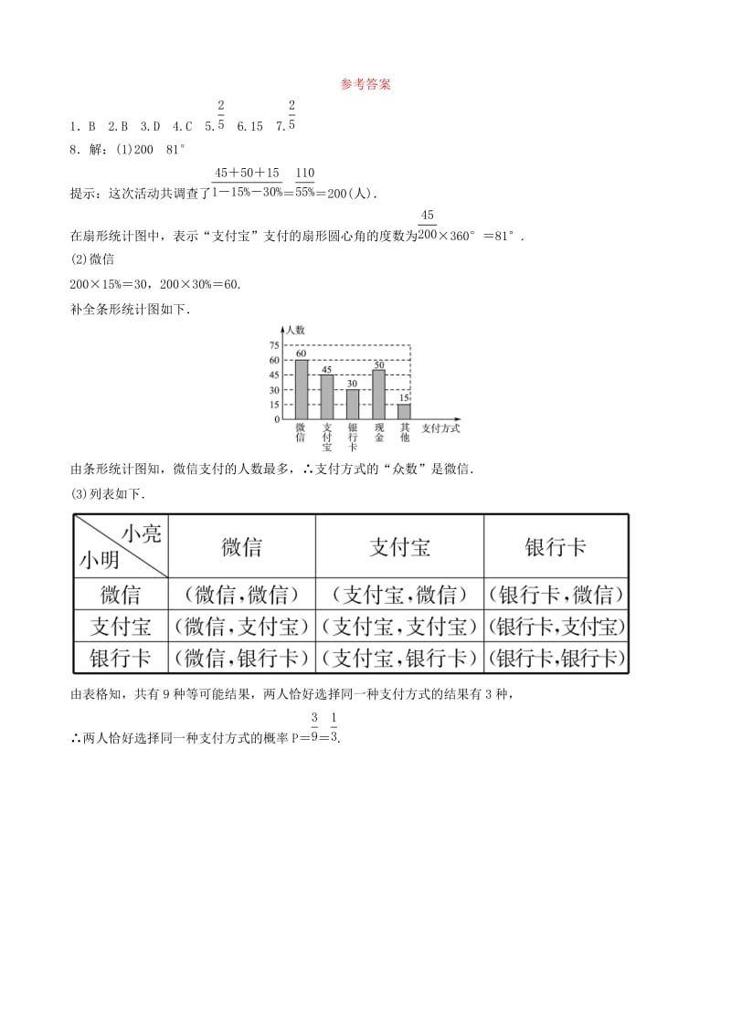 潍坊专版2019中考数学复习第1部分第八章统计与概率第二节概率要题随堂演练.doc_第3页