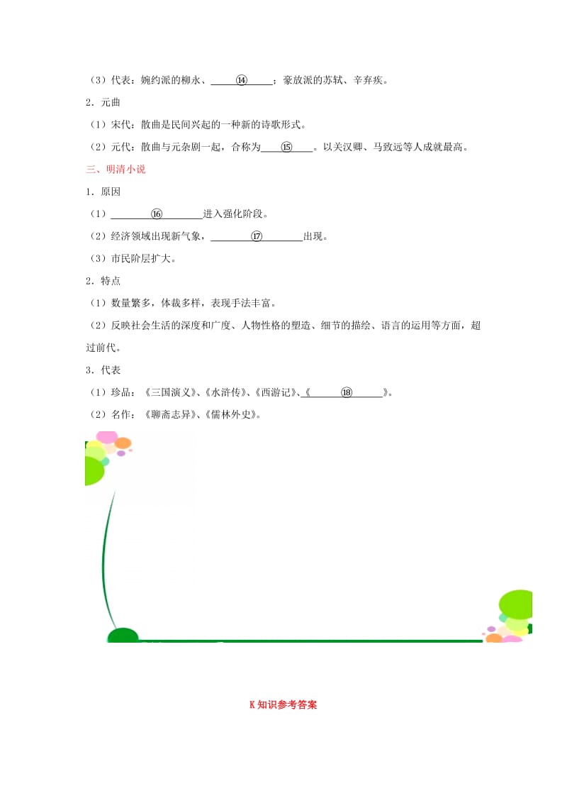 2018-2019学年高中历史 第3单元 近代西方资本主义政治制度 第09课 辉煌灿烂的文学试题 新人教版必修3.doc_第2页