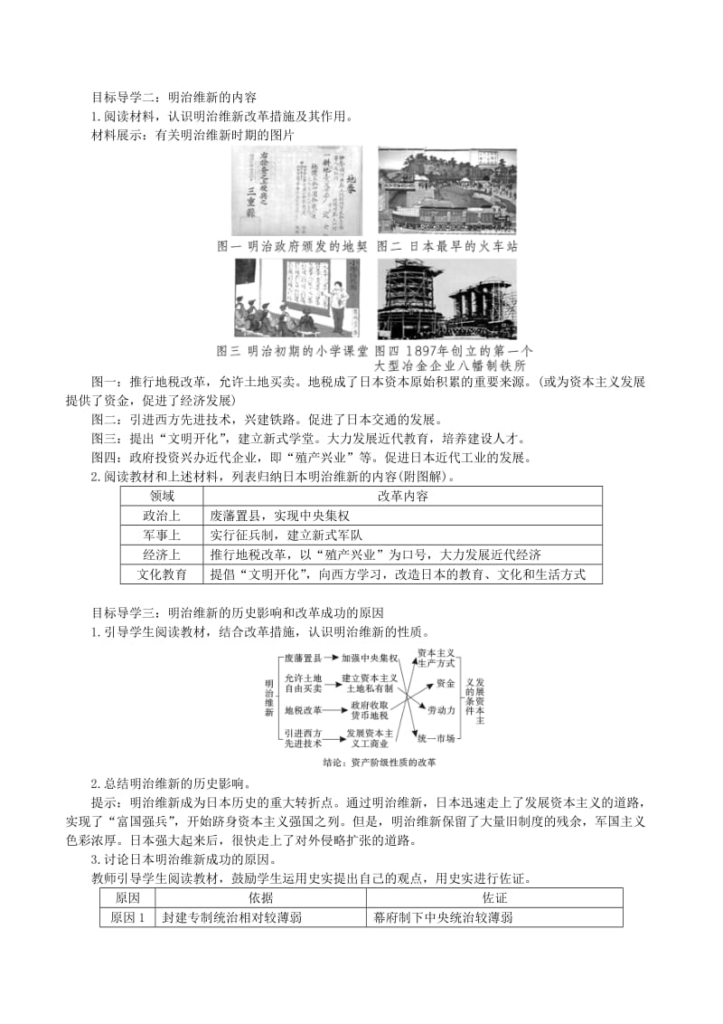 九年级历史下册第一单元殖民地人民的反抗与资本主义制度的扩展第4课日本明治维新教案1新人教版.doc_第2页