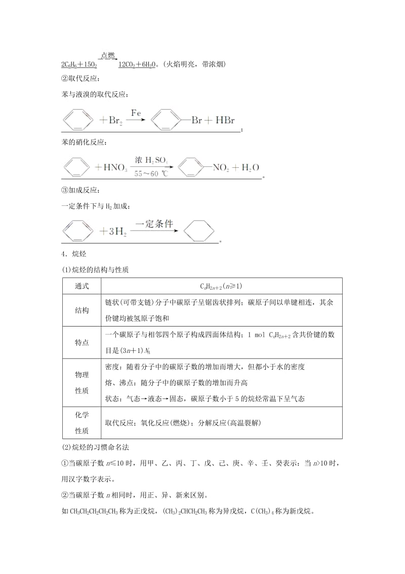 2019-2020年高考化学总复习第9章有机化合物第1讲重要的烃　煤石油和天然气的综合应用配套练习新人教版.doc_第3页