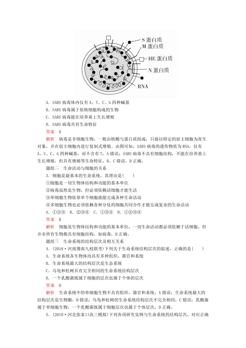 2020年高考生物一轮复习 第1单元 走近细胞及细胞有分子组成 第1讲 走近细胞学案（含解析）（必修1）.doc_第3页