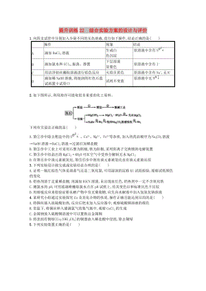 （浙江專用）2019年高考化學(xué)大二輪復(fù)習(xí) 專題六 化學(xué)實(shí)驗(yàn) 提升訓(xùn)練22 綜合實(shí)驗(yàn)方案的設(shè)計(jì)與評(píng)價(jià).doc