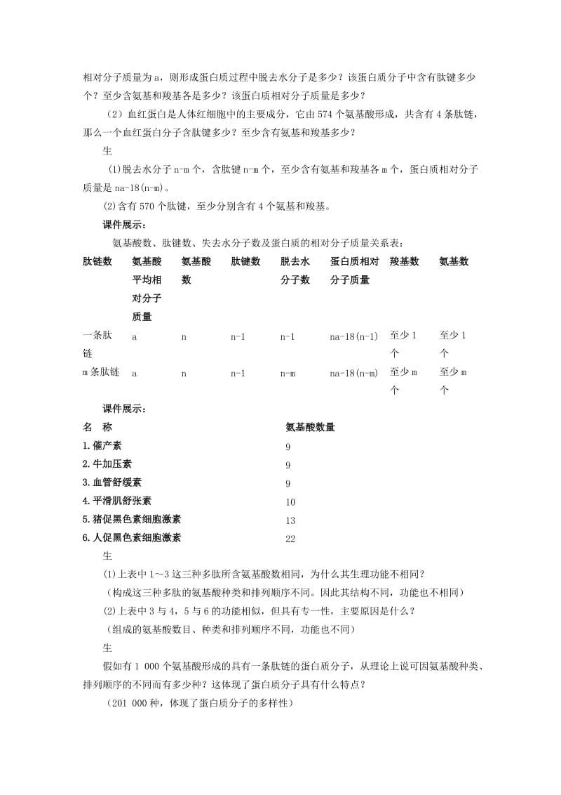 2019-2020年高一生物《细胞中的生物大分子》教学设计之四.doc_第2页