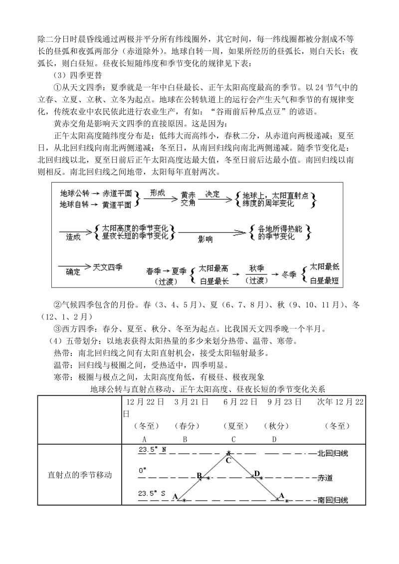 2019-2020年高三地理一轮复习第5讲地球公转的地理意义教学案.doc_第3页