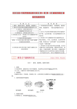 2019-2020年高考物理總復(fù)習(xí)講義 第8章 第1講 磁場(chǎng)的描述 磁場(chǎng)對(duì)電流的作用.doc