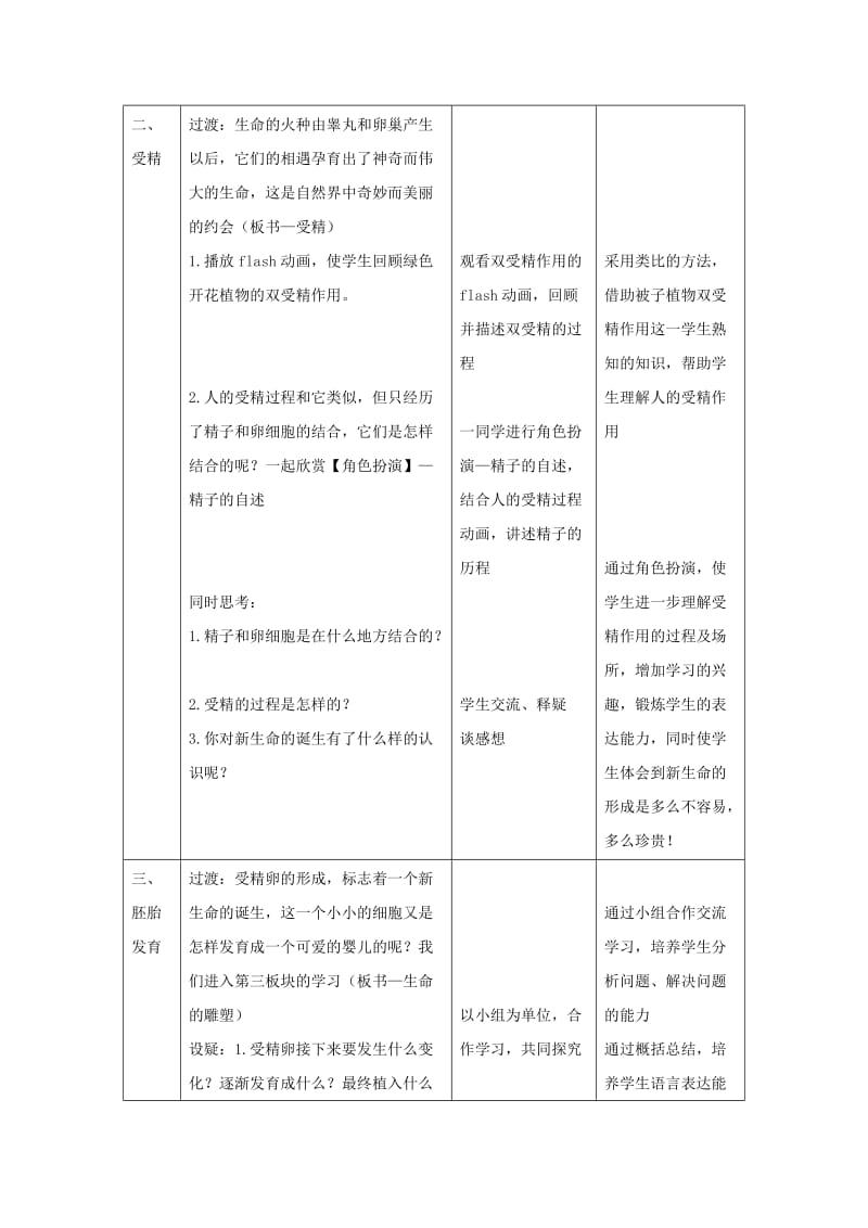 八年级生物上册 7.21.1《人的生殖》教案 （新版）苏科版.doc_第3页