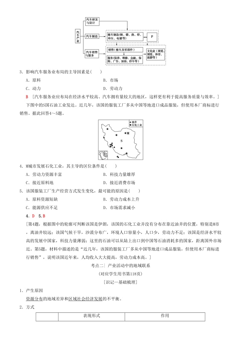 2019高考地理一轮复习 第二十讲 产业活动的区位条件和地域联系讲练结合学案.doc_第3页