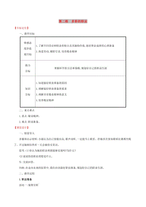 2019版九年級(jí)道德與法治下冊(cè) 第3單元 走向未來(lái)的少年 第6課 我的畢業(yè)季 第2框 多彩的職業(yè)教案 新人教版.doc