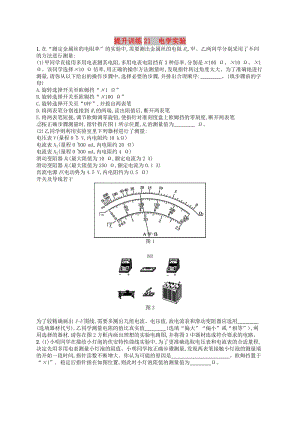 （浙江專用）2019版高考物理大二輪復(fù)習(xí)優(yōu)選習(xí)題 專題六 實驗 提升訓(xùn)練21 電學(xué)實驗.doc