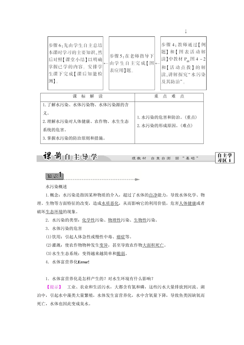 2018版高中地理 第四章 环境污染及其防治 第1节 水污染及其防治学案 湘教版选修6.doc_第2页