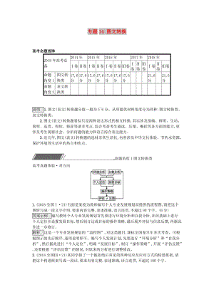 2019屆高考語(yǔ)文一輪復(fù)習(xí) 對(duì)對(duì)練專題14 圖文轉(zhuǎn)換（含2018年高考真題）.doc