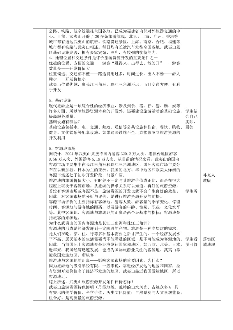 2019-2020年高二地理 第二章第三节《旅游资源的评价》教案 中图版选修3.doc_第3页