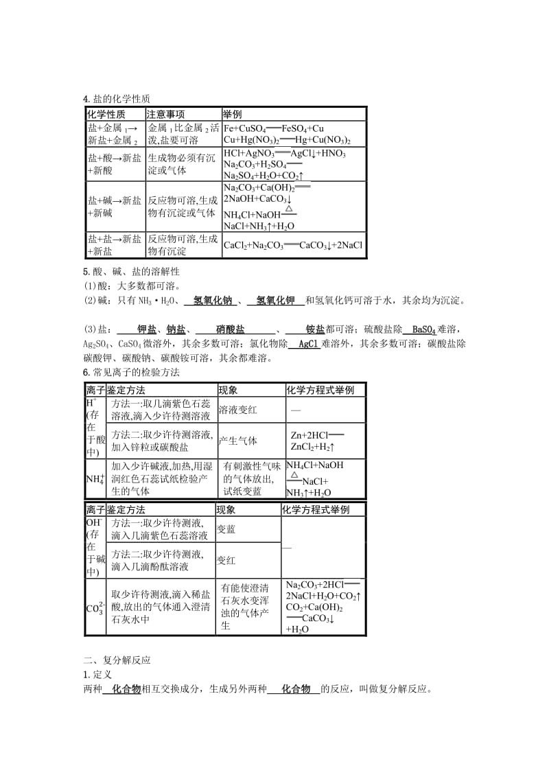 中考化学一轮复习 第十一单元 盐 化肥试题.doc_第2页