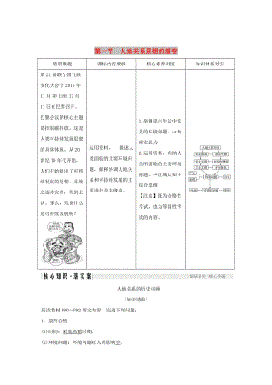 （新課改地區(qū)）2018-2019學年高中地理 第六章 人類與地理環(huán)境的協(xié)調(diào)發(fā)展 第一節(jié) 人地關系思想的演變學案 新人教版必修2.doc