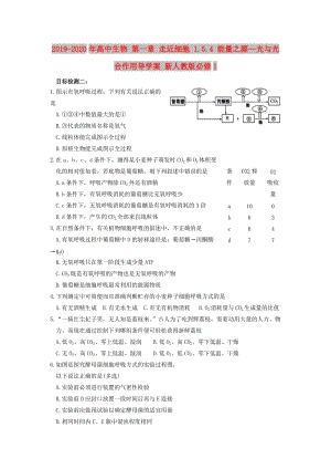 2019-2020年高中生物 第一章 走近細胞 1.5.4 能量之源—光與光合作用導(dǎo)學案 新人教版必修1.doc