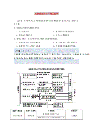 2018-2019學(xué)年高中地理 每日一題 旅游者行為對環(huán)境的影響（含解析）新人教版選修3.doc