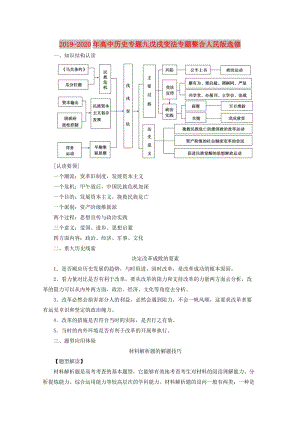 2019-2020年高中歷史專題九戊戌變法專題整合人民版選修.doc