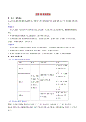 2019年高考物理備考 藝體生百日突圍系列 專題19 電學(xué)實(shí)驗(yàn)（含解析）.docx