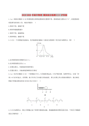 2019-2020年高中物理 模塊綜合檢測(二) 滬科版.doc