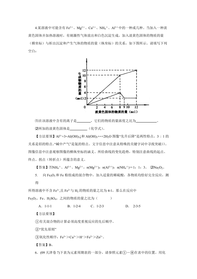 2019-2020年高三化学《金属元素及其化合物（1）》教学设计.doc_第2页