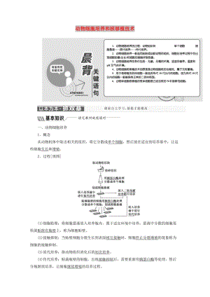 2018-2019學(xué)年高中生物 專題2 細(xì)胞工程 2.2 動(dòng)物細(xì)胞工程 2.2.1 動(dòng)物細(xì)胞培養(yǎng)和核移植技術(shù)教學(xué)案（含解析）新人教版選修3.doc